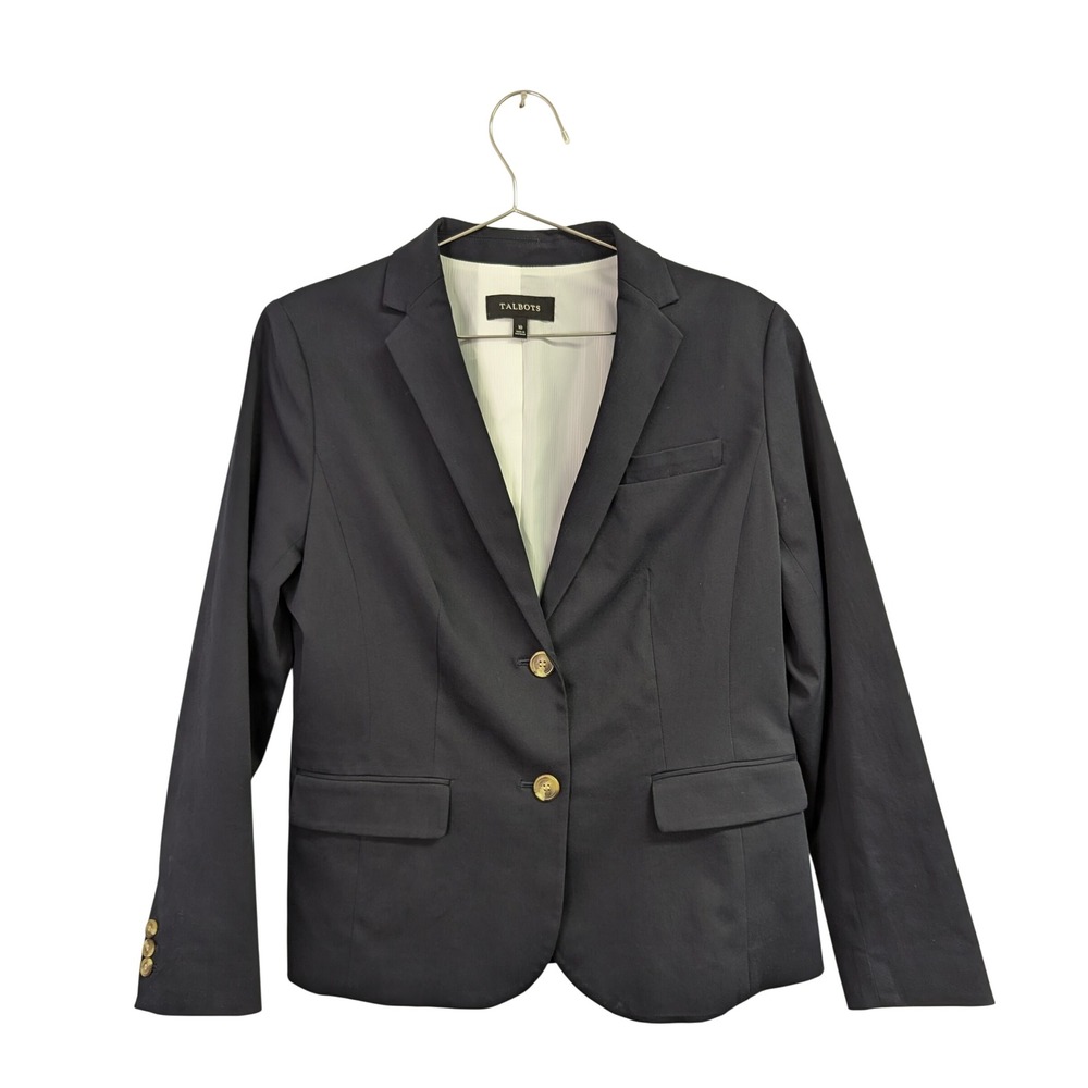 Talbots Classic Blazer Schoolboy Preppy Academia Corpcore Navy Blue 10